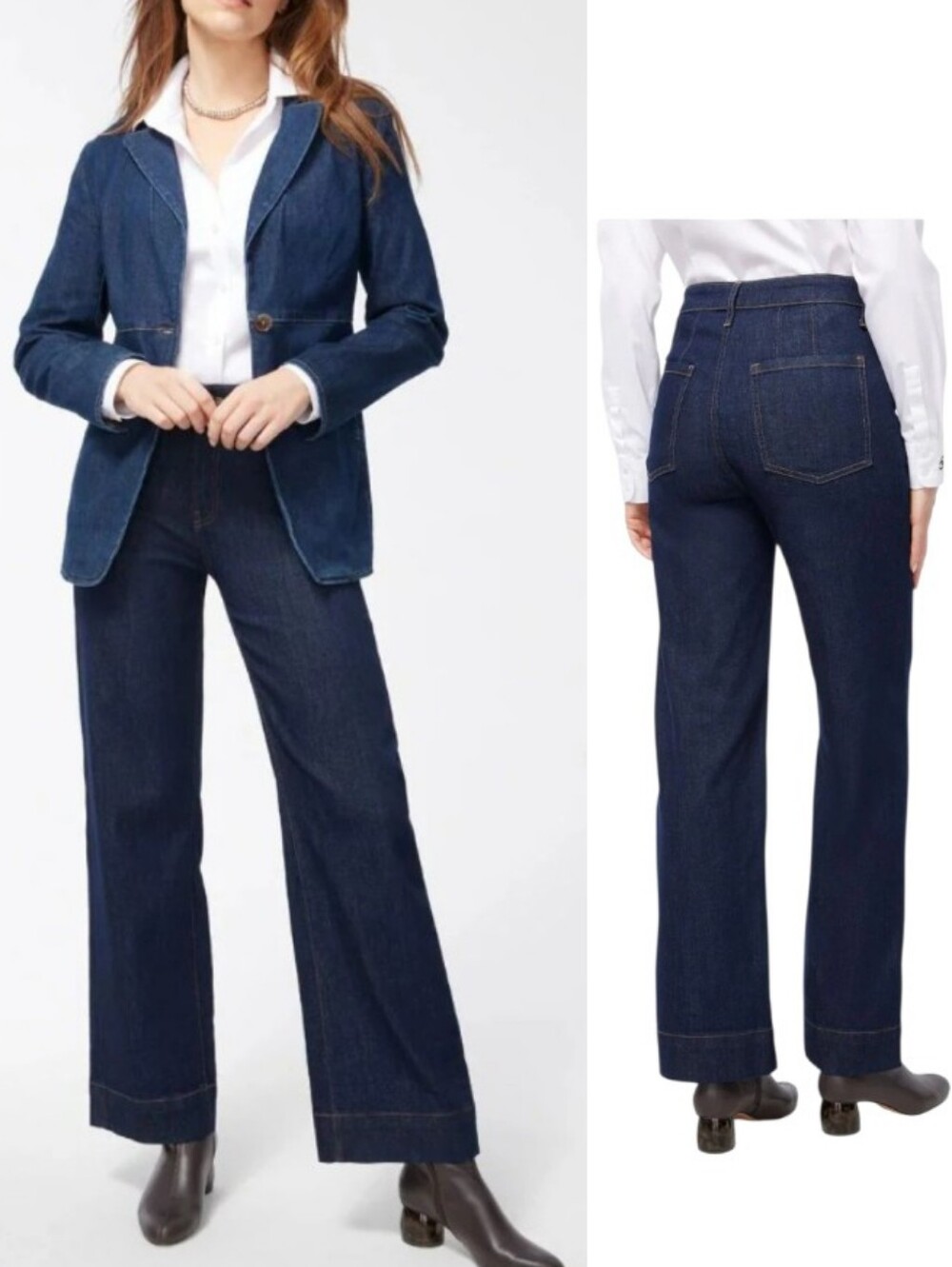 Chico's Trouser Jeans Wide Leg